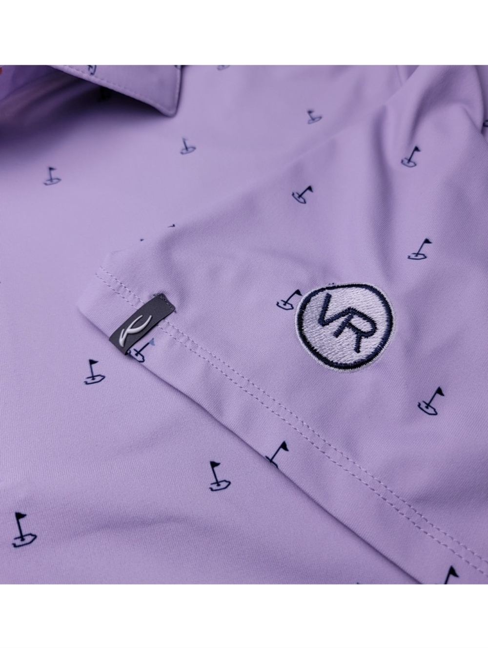 Kjus Lavender Purple Golf Flag Performance Polo Shirt VR Logo S - Picture 6 of 7